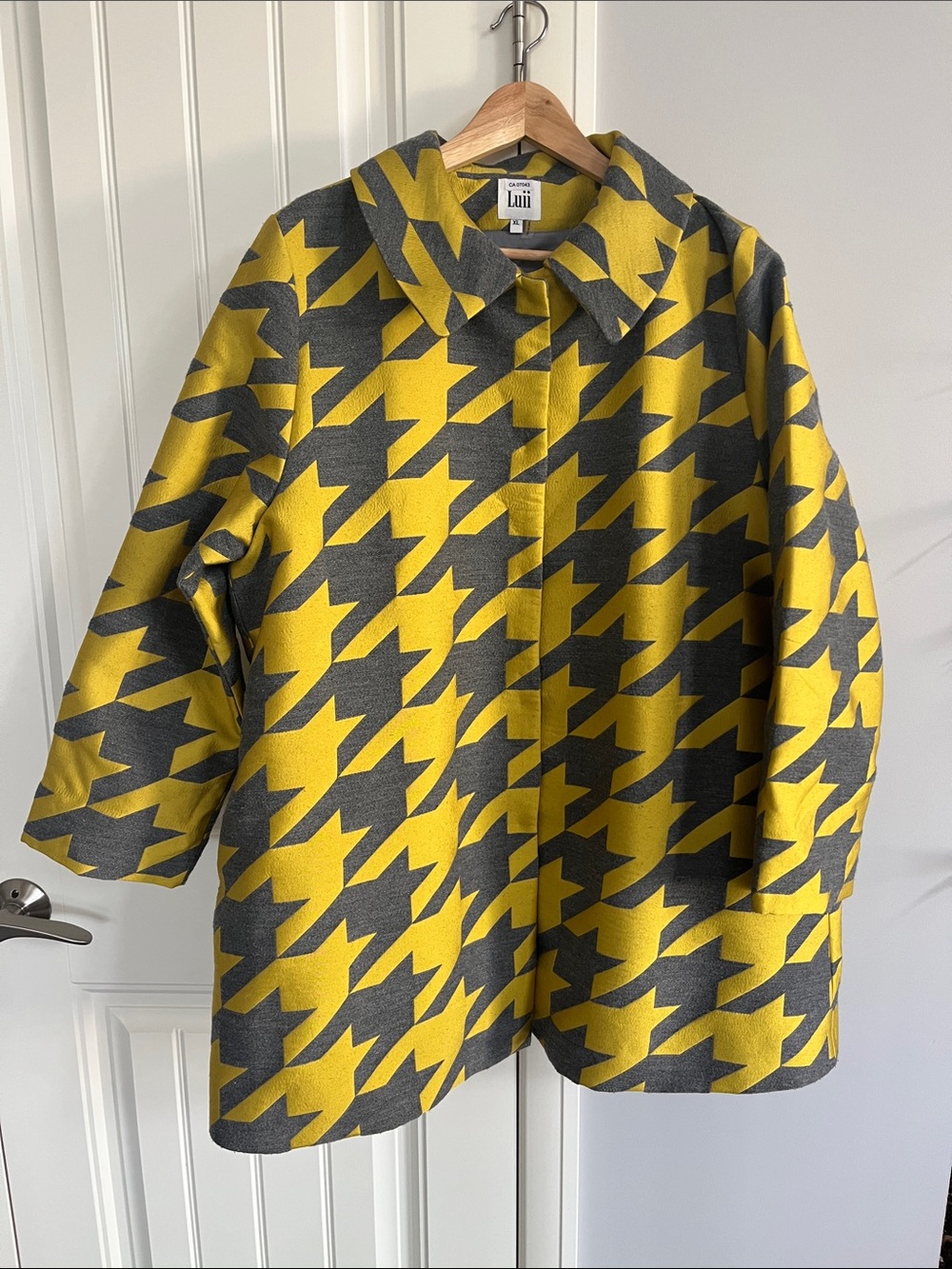 Luii Houndstooth Pea Coat XL